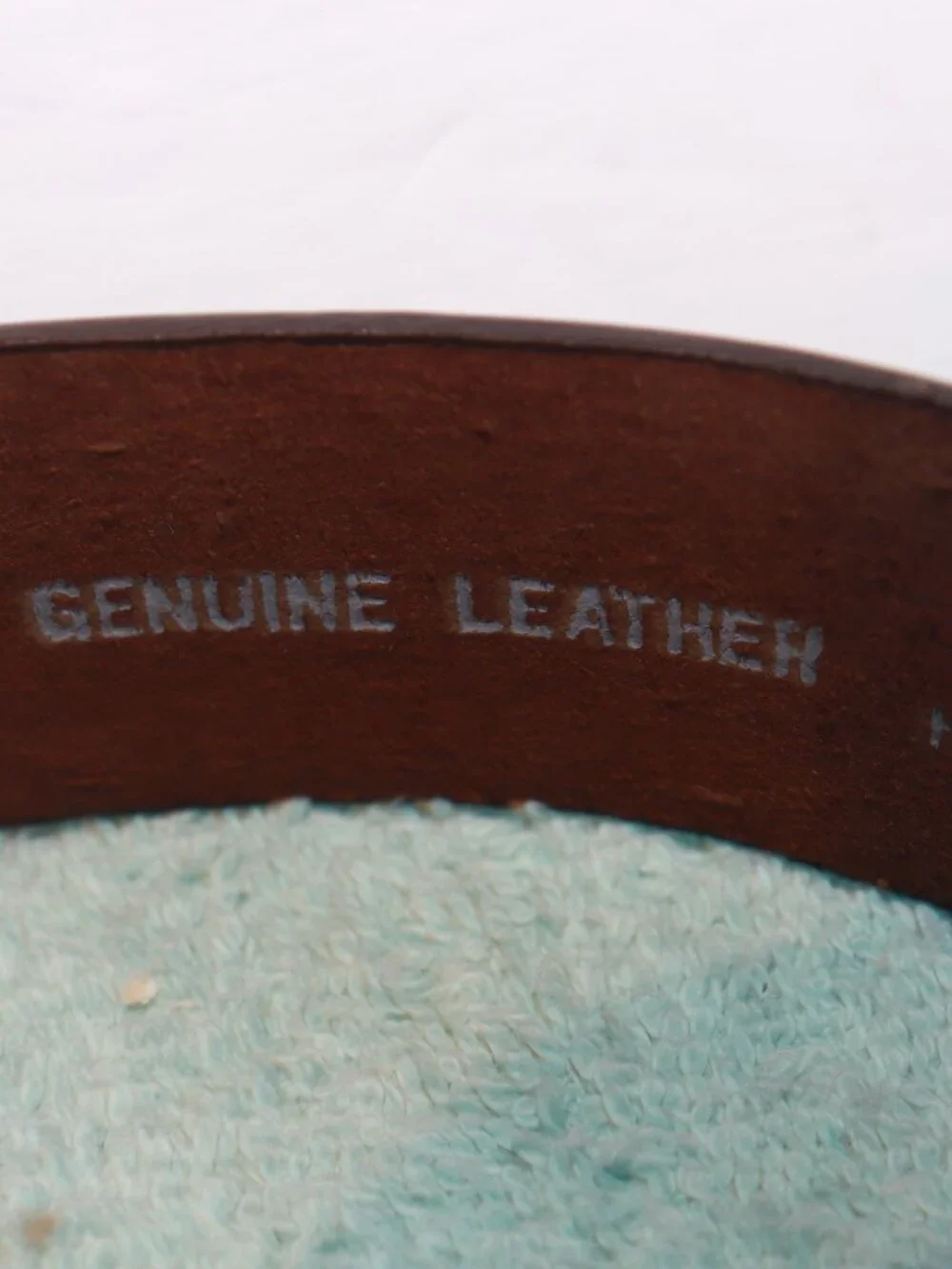 NWOT COLUMBIA Two-Tone Brown Leather Belt w/ Silver Tone Buckle Men’s 36
